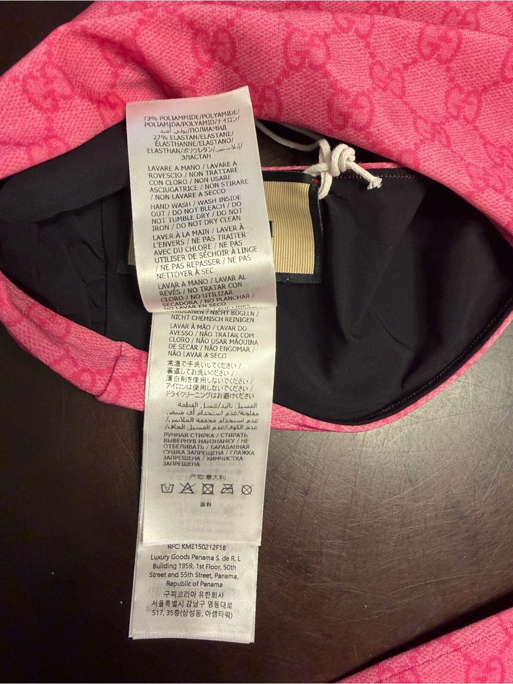 New Authentic Gucci GG Supreme Pink One Piece Swimsuit Size XL - Picture 14 of 15